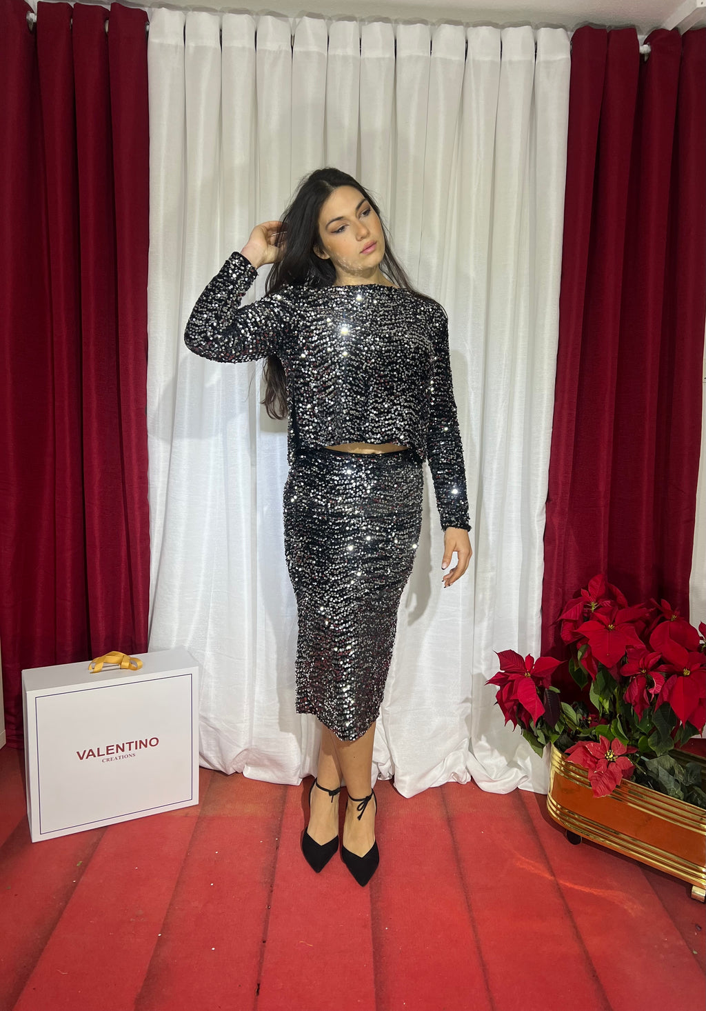 Coordinato in paillettes