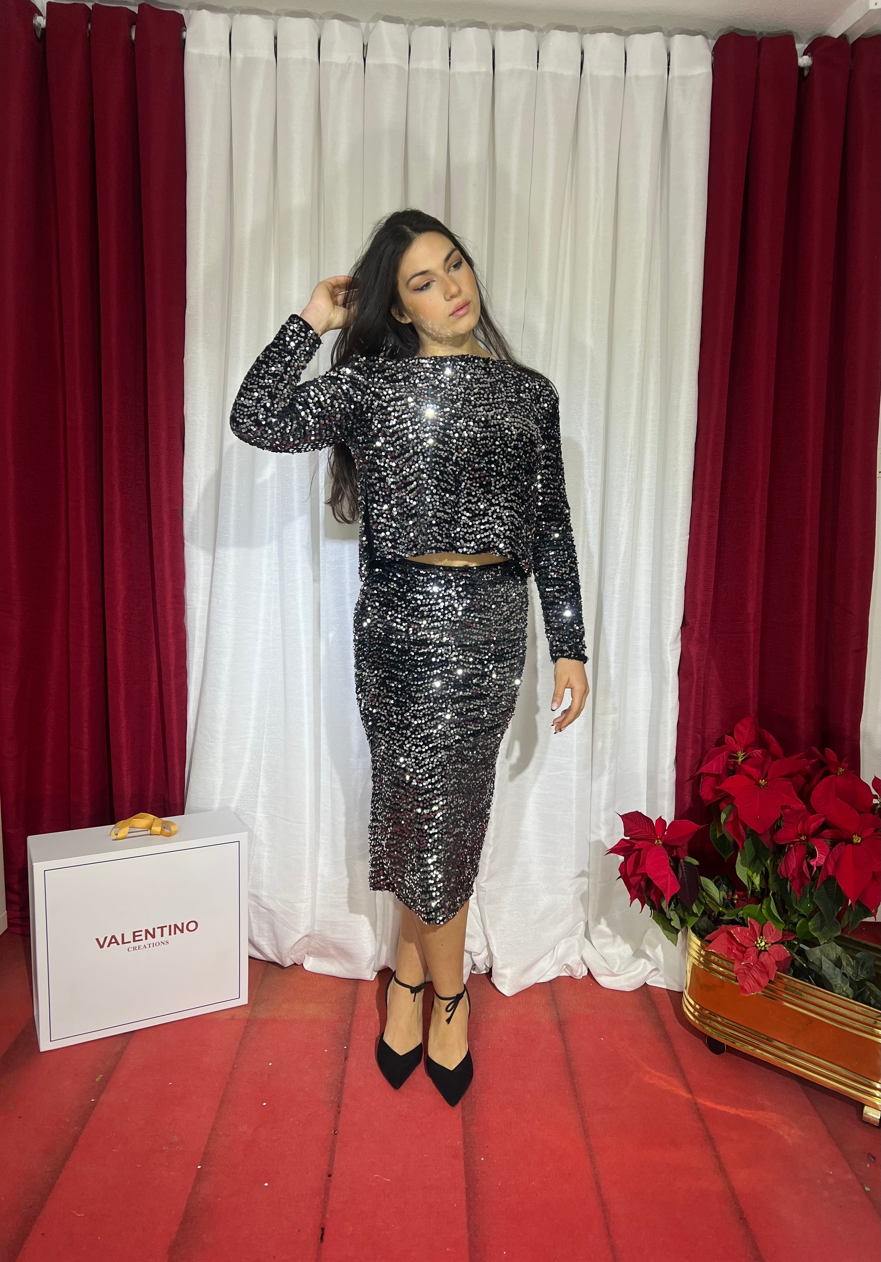 Coordinato in paillettes