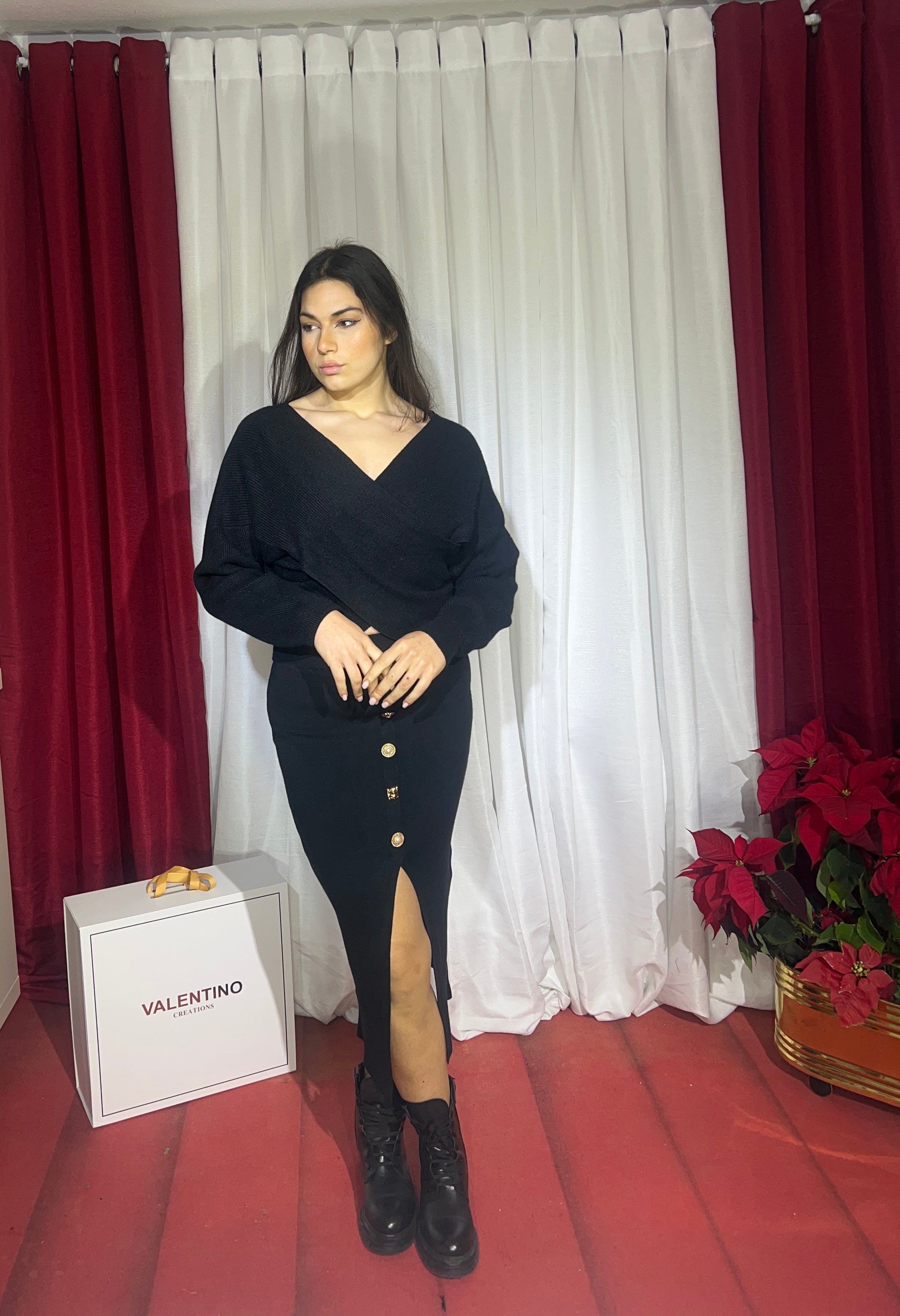 Maglia scollo bardot