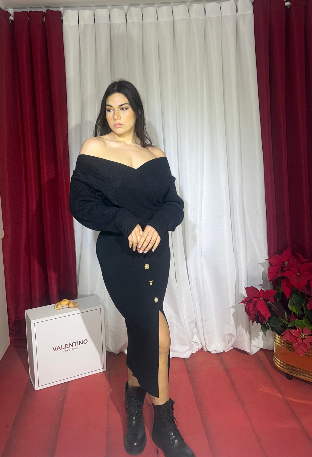 Maglia scollo bardot