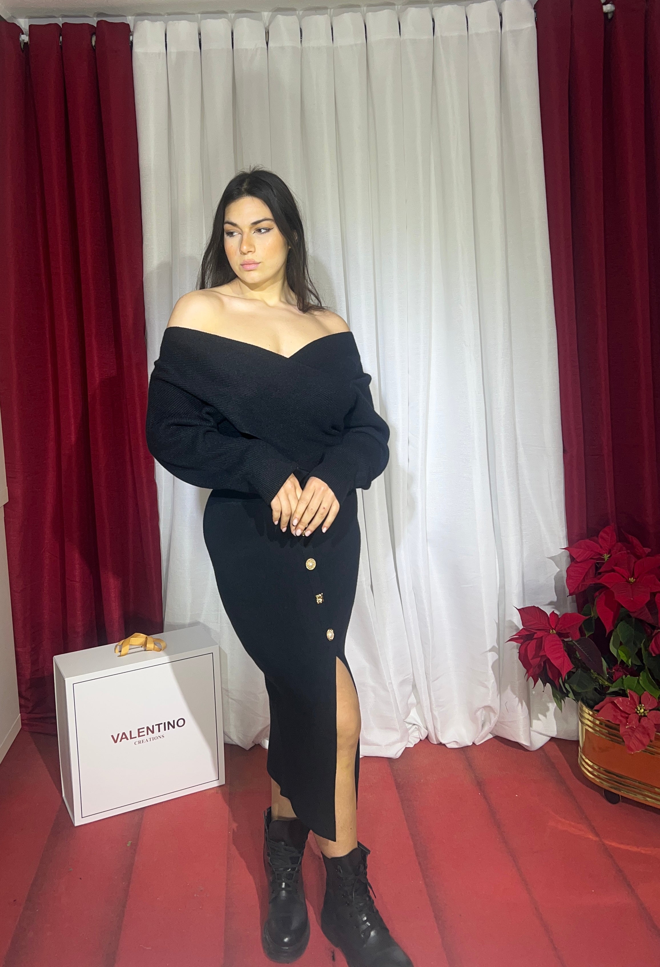 Maglia scollo bardot